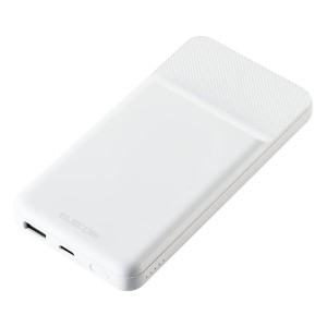 ELECOM  エレコム モバイルバッテリー 10000mAh PD準拠 20W マグネット吸着 ホワイト DE-C32-10000WH (2540963)  送料無料