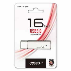 HI-DISC  ハイディスク USB3.0フラッシュメモリ 16GB HDUF114C16G3 (2438001)  送料無料