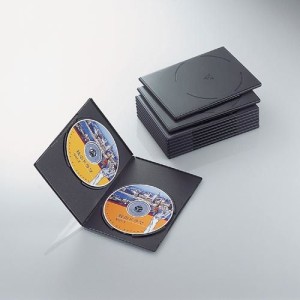 ELECOM  エレコム DVDスリムトールケース両面10枚 CCD-DVDS06BK (0167755)