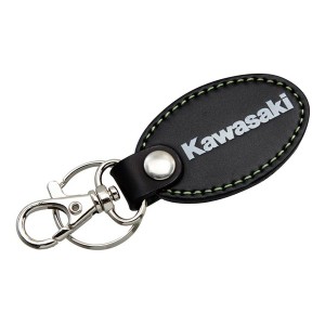 kawasaki  カワサキ カワサキ オーバルレザーキーホルダー ブラック カJ7002-0144 (2581134)