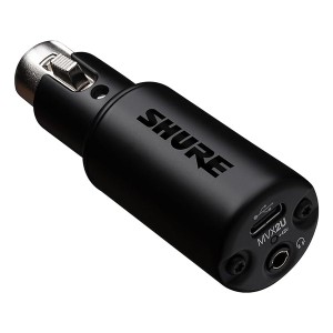 SHURE（シュア） ヘッドホン出力付 XLR-USB変換アダプター ファンタム電源 最大48V  ゲイン 最大60dB MVX2U (2587156)  送料無料