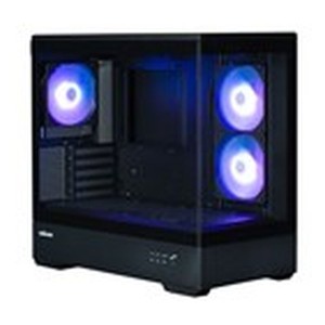 ZALMAN  ザルマン ミニタワーPCケース ピラーレス＋強化ガラス構造 ショーケース Micro-ATX ブラック P30 BLACK (2584866)  送料無料