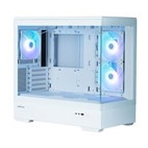 ZALMAN  ザルマン ミニタワーPCケース ピラーレス＋強化ガラス構造 ショーケース Micro-ATX ホワイト P30 WHITE (2584867)  送料無料