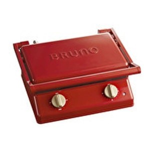 BRUNO（ブルーノ） グリルサンドメーカー ダブル レッド おしゃれ ホットサンドメーカー BOE084-RD (2574530)  送料無料