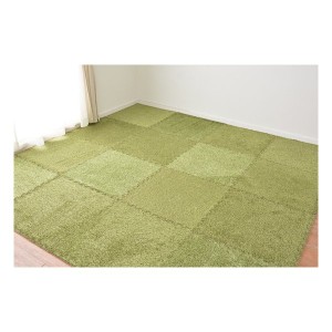 萩原  ハギハラ 芝生風ジョイントマット シーヴァ 約60×60×0.8cm 9枚組×3個セット グリーン 240634210 (2582519)  代引不可