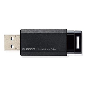 ELECOM  エレコム 外付けSSD USB-A接続 ノック式 PS5/PS4 録画対応 ブラック ESD-EPK0500GBK (2538889)  送料無料