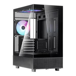 Silver Stone ミッドタワーATXケース 強化ガラス SST-FAB1B-G Silver Stone FARAシリーズ 強化ガラス ミッドタワーMicro-ATXケース