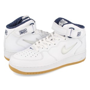 NIKE AIR FORCE 1 MID QS WHITE/WHITE/MIDNIGHT NAVY/GUM YELLOW 【NYC】