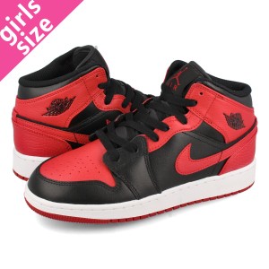 NIKE AIR JORDAN 1 MID GS BLACK/GYM RED/WHITE 【BRED】