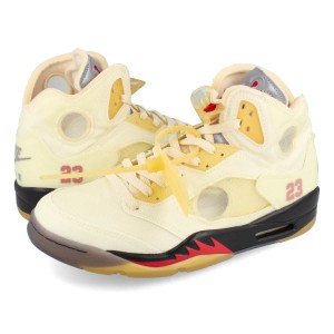 NIKE AIR JORDAN 5 RETRO SP SAIL/FIRE RED/MUSLIN/BLACK 【OFF-WHITE】