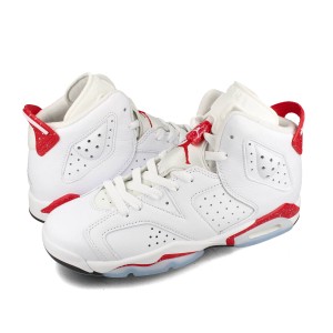 NIKE AIR JORDAN 6 RETRO GS WHITE/UNIVERSITY RED/BLACK 【RED OREO】