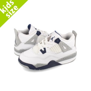 NIKE AIR JORDAN 4 RETRO TD WHITE/MIDNIGHT NAVY/LIGHT SMOKE GREY/FIRE RED