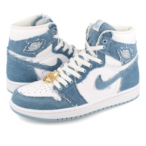 NIKE WMNS AIR JORDAN 1 RETRO HIGH OG WHITE/WORN BLUE/METALLIC GOLD 【DENIM】