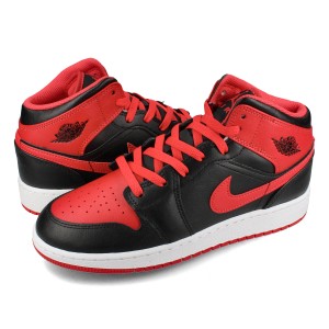 NIKE AIR JORDAN 1 MID GS BLACK/FIRE RED/WHITE