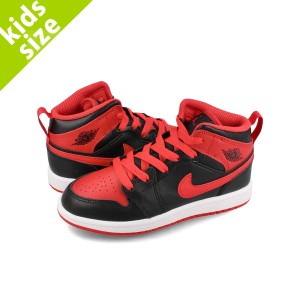 NIKE AIR JORDAN 1 MID PS BLACK/WHITE/FIRE RED