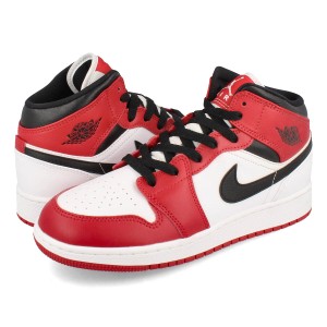 NIKE AIR JORDAN 1 MID GS ナイキ エア ジョーダン 1 ミッド GS レディース WHITE/GYM RED/BLACK レッド 554725-173