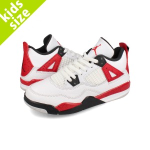 NIKE AIR JORDAN 4 RETRO PS ナイキ エア ジョーダン 4 レトロ PS 子ども WHITE/FIRE RED/BLACK ホワイト bq7669-161