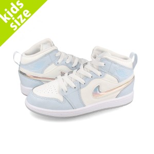 NIKE AIR JORDAN 1 MID SE PS 【GLITTER SWOOSH】 ナイキ エア ジョーダン 1 ミッド SE PS 海外限定 日本未発売モデル キッズ 子ども BLU