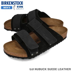 BIRKENSTOCK UJI NUBUCK SUEDE LEATHER 【REGULAR】 ビルケンシュトック ウジ ヌバック/スエードレザー レギュラーフィット メンズ BLACK