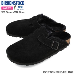 BIRKENSTOCK BOSTON SHEARLING ナローフィット ビルケンシュトック ボストン シアリング レディース サンダル BLACK ブラック 黒 259883