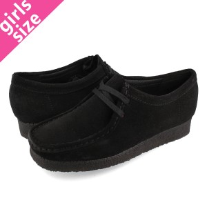 CLARKS WALLABEE W's クラークス ワラビー ウィメンズ レディース カジュアル シューズ モカシン ブーツ BLACK SUEDE ブラック スエード 