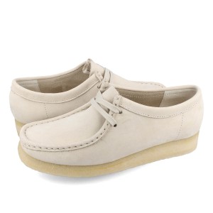 CLARKS WALLABEE W's クラークス ワラビー ウィメンズ レディース カジュアル シューズ モカシン ブーツ WHITE NUBUCK ホワイト ヌバック