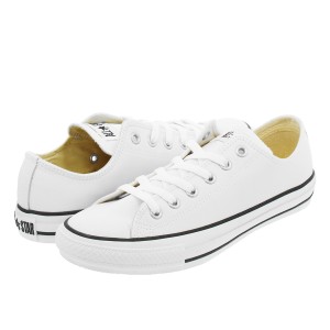 スニーカー メンズ レディース コンバース レザー オールスター OX ローカット ホワイト 白 定番 CONVERSE LEA ALLSTAR OX WHITE 3214348