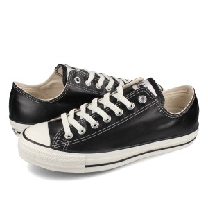 CONVERSE ALL STAR (R) OLIVE GREEN LEATHER OX コンバース オールスター (R) オリーブ グリーン レザー OX メンズ レディース BLACK ブ