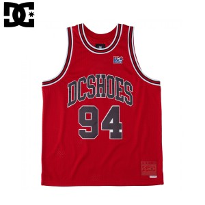 DC SHOES SHY TOWN JERSEY ディーシー シューズ SHY タウン JERSEY タンクトップ メンズ RACING RED レッド DSL241090-RQR7