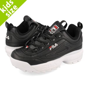 【キッズサイズ】【18.0〜21.0cm】 FILA DISRUPTOR II PS フィラ ディスラプター 2 PS BLACK/WHITE/RED 3FM00648 014