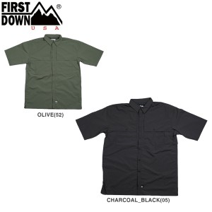 FIRST DOWN RIVER SHIRTS S/S Re;CONHny ファーストダウン リバー 半袖シャツ メンズ レディース f491003c