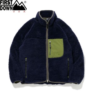 FIRST DOWN BOA FLEECE JACKET ファーストダウン ボア フリース ジャケット メンズ レディース NAVY ネイビー f542015-75