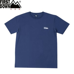 FIRST DOWN LOGO S/S TEE COTTON JERSEY ファーストダウン ロゴ ショートスリーブ TEE コットンジャージー メンズ レディース NAVY ネイ