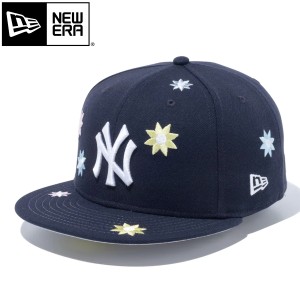 NEW ERA 59FIFTY FLOWER EMBROIDERY NEW YORK YANKEES ニューエラ 59FIFTY フラワー エンブロイダリー ヤンキース メンズ レディース NAV