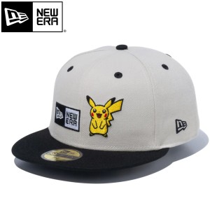 NEW ERA 59FIFTY POKEMON PIKACHU BOX LOGO ニューエラ 59FIFTY ポケモン ピカチュウ ボックスロゴ メンズ レディース STONE グレー 1412