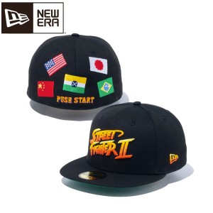 NEW ERA 59FIFTY STREET FIGHTER II TITLE LOGO ニューエラ 59FIFTY ストリートファイターII タイトルロゴ メンズ レディース BLACK ブラ