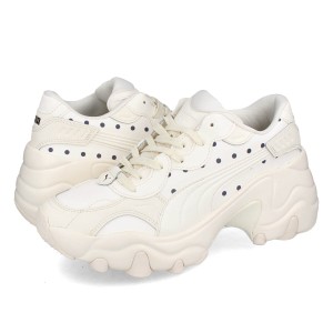 PUMA PULSAR WEDGE WMNS POLKA COT プーマ パルサー ウェッジ ウィメンズ POLKA DOT レディース FROSTED IVORY/FROSTED IVORY/NAVY ホワ