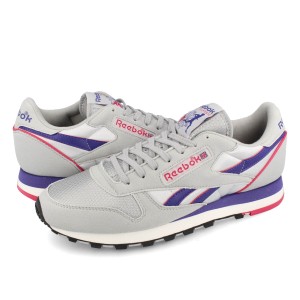 Reebok CLASSIC LEATHER リーボック クラシック レザー メンズ スニーカー ローカット PURE GREY/PURE GREY/TEAM PURPLE グレー パープル