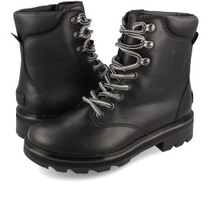 SOREL LENNOX LACE STKD WP 【レディース】 ソレル レノックスレース スタックド ウォータープルーフ BLACK/SEA SALT ブラック 黒 nl4843