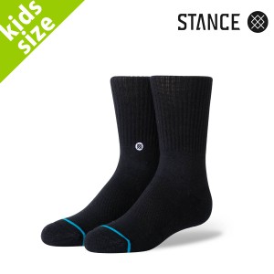 【キッズサイズ】 STANCE SOCKS ICON ST KIDS スタンス ソックス アイコン ST キッズ K526A20ICK#BLK 【追跡可能メール便・日時指定不可