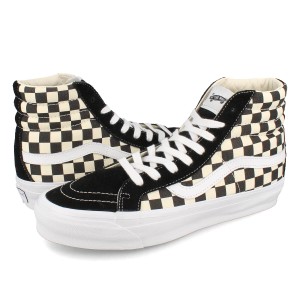 VANS SK8-HI REISSUE 38 バンズ スケートハイ リイシュー 38 メンズ レディース LX CHECKERBOARD BLACK/OFF WHITE ブラック VN000CR02BO