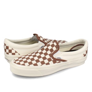 VANS SLIP-ON REISSUE 98 バンズ スリッポン リイシュー 98 メンズ レディース LX CHECKERBOARD COFFEE グリーン VN000CSECFF