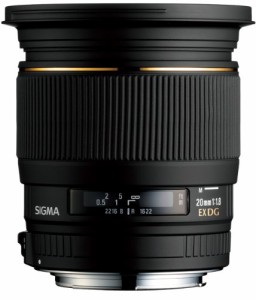 SIGMA 単焦点広角レンズ 20mm F1.8 EX DG ASPHERICAL RF キヤノン用 フルサ(中古品)