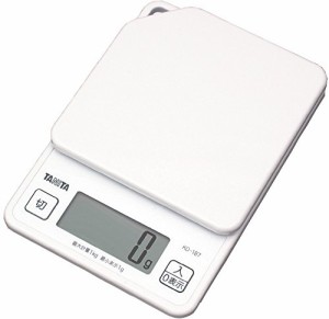 タニタ はかり スケール 料理 1kg 1g デジタル ホワイト KD-187 WH(中古品)