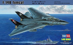 ホビーボス 1/48 エアクラフトシリーズ F-14B トムキャット プラモデル(中古品)
