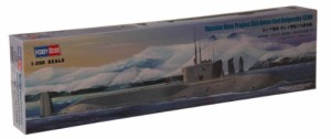 ホビーボス 1/350 潜水艦シリーズ ロシア海軍 ボレイ型原子力潜水艦 プラモ(中古品)