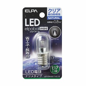 ELPA エルパ LEDナツメ形E17 昼白色 屋内用 省エネタイプ LDT1CN-G-E17-G11（中古品）