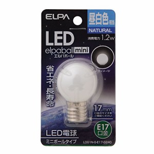 ELPA エルパ LED電球G30形E17 昼白色 屋内用 省エネタイプ LDG1N-G-E17-G24（中古品）