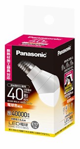 パナソニック LED電球 口金直径17mm 電球40W形相当 電球色相当(6.4W) 小型 （中古品）