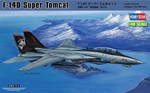 ホビーボス 1/48 エアクラフトシリーズ F-14D スーパートムキャット プラモ(中古品)